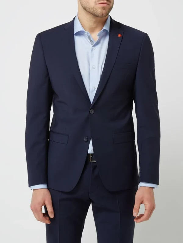 Budget ? Roy Robson Extra Slim Fit 2-Knopf-Sakko Aus Schurwollmischung – Marineblau ? 5