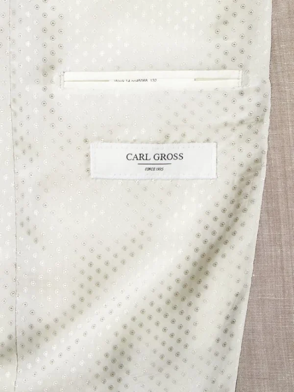 Top 10 ? Carl Gross Modern Fit 2-Knopf-Sakko Aus Schurwoll-Leinen-Mix Modell ‘Sander’ – Mittelgrau ? 4