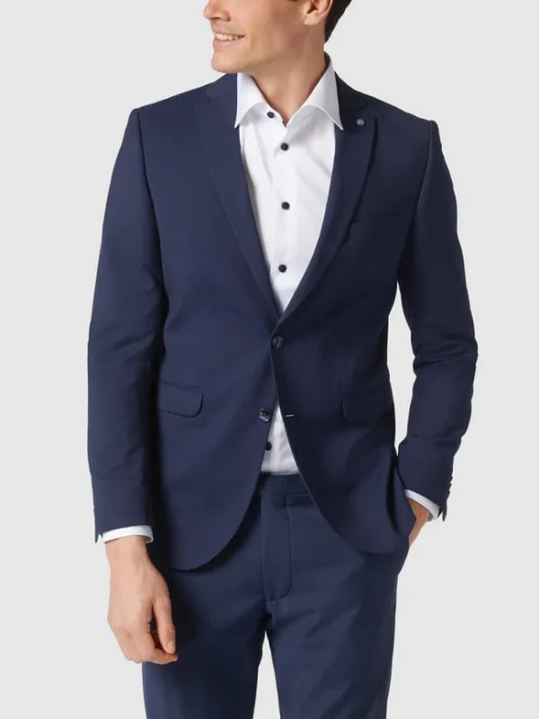 Besorgen ⭐ CG – Club Of Gents Slim Fit 2-Knopf-Sakko Mit Stretch-Anteil Modell ‘Caden’ – Royalblau ✔️ 5