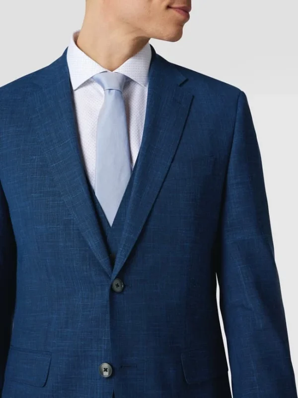 Rabatt ? BOSS Regular Fit 2-Knopf-Sakko Mit Woll-Anteil Modell ‘Jasper’ – Blau ? 4