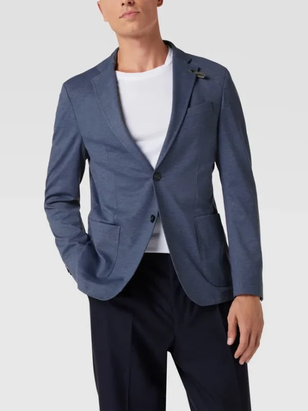 Bester Verkauf ? Baldessarini Slim Fit 2-Knopfsakko Mit Anstecknadel Modell ‘Seba’ – Blau ? 5