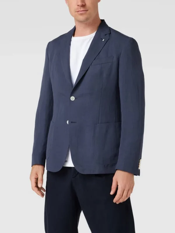 Rabatt ❤️ BOSS Slim Fit 2-Knopf-Sakko Modell ‘Hanry’ – Marineblau ✨ 5