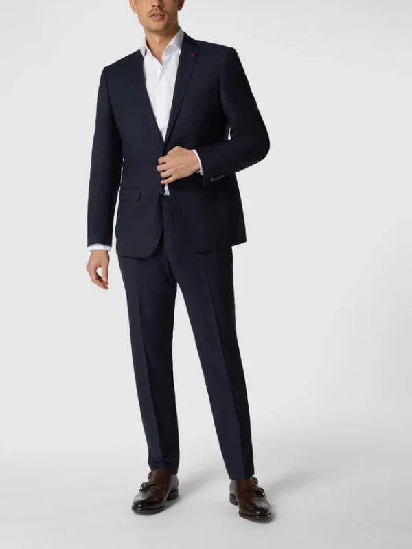 Brandneu ? Roy Robson Slim Fit 2-Knopf-Sakko Aus Schurwolle ‘Techno Suit’ – Marineblau ⌛ 1