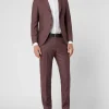 Aktion ? Wilvorst Slim Fit 2-Knopf-Sakko Aus Wolle – Bordeaux Rot ? 23