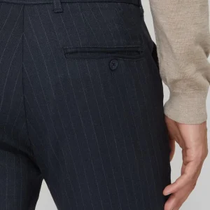 Aktion ? Matinique Slim Fit Anzughose Mit Nadelstreifen Modell ‘Liam’ – Dunkelblau ? 11