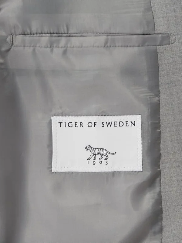 Schlussverkauf ✨ Tiger Of Sweden Regular Fit 2-Knopf-Sakko Mit Woll-Anteil Modell ‘Jerretts’ – Hellgrau ✔️ 6