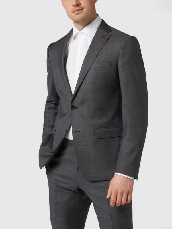 Bestpreis ⭐ Roy Robson Slim Fit 2-Knopf-Sakko Aus Schurwolle ‘Techno Suit’ – Mittelgrau ? 5